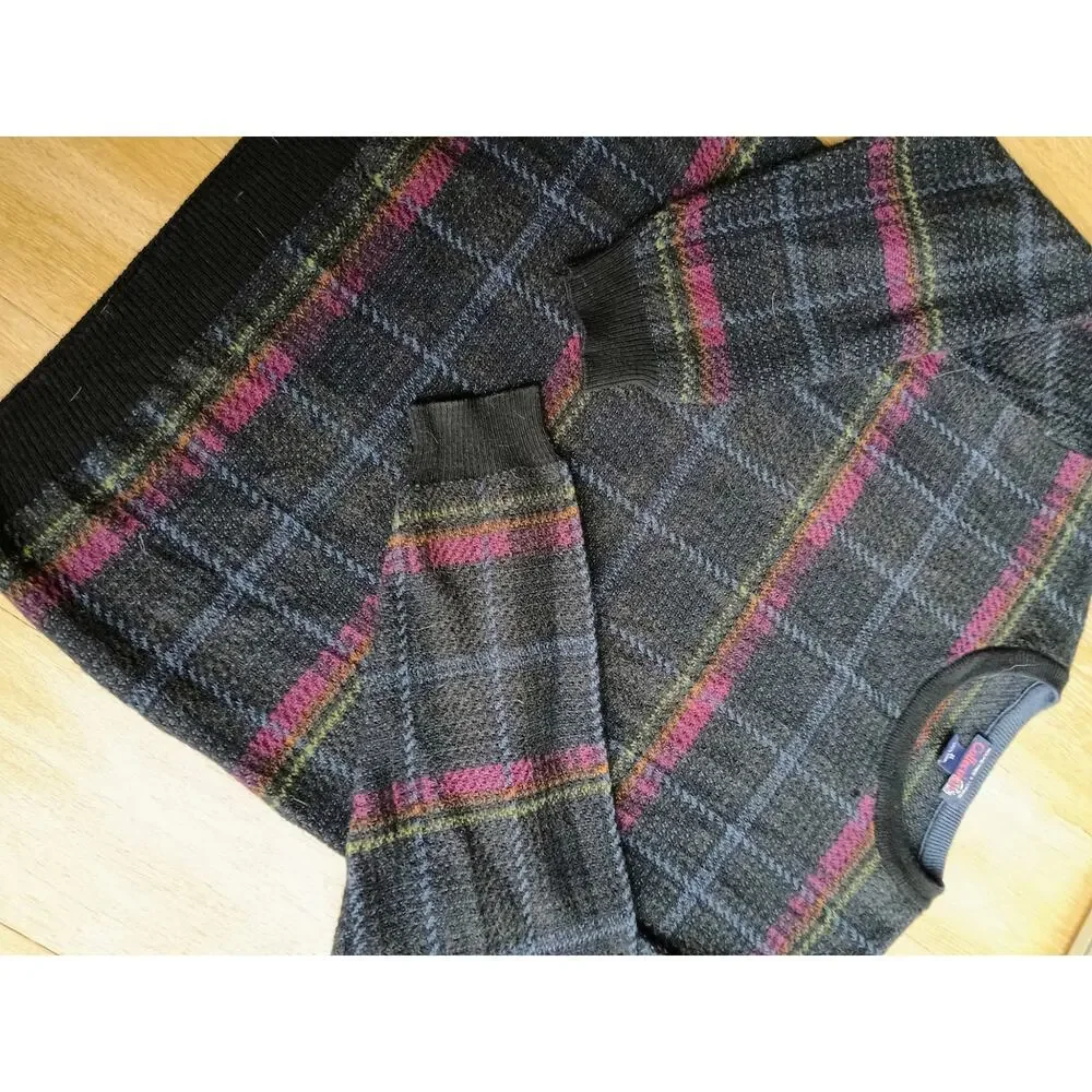 Y2k VTG Roundtree & Yorke Collection Wool retro Plaid Cosby grandpa core XL mens